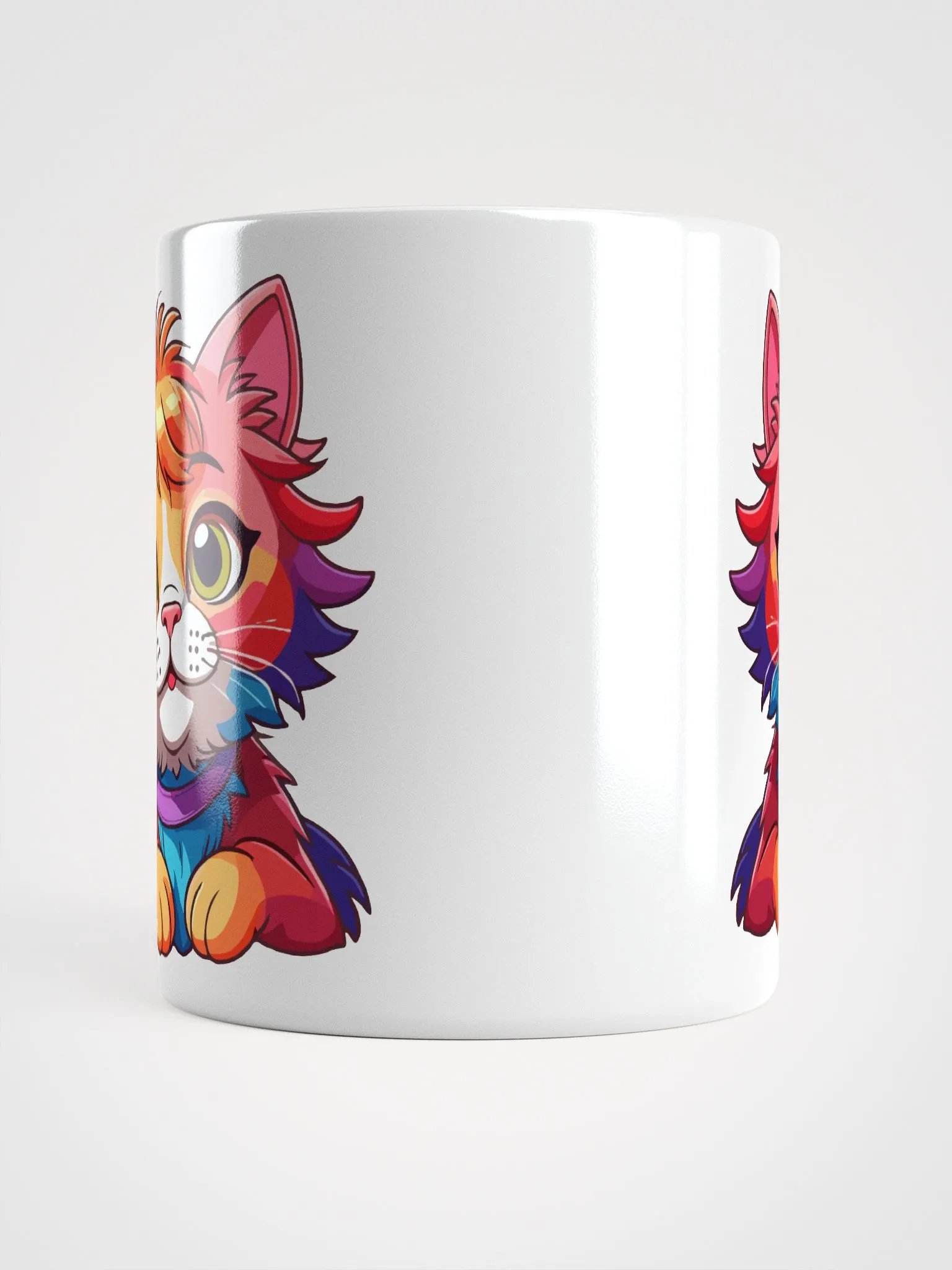 Cute Rainbow Color Cat 4 , Mug product image (9)
