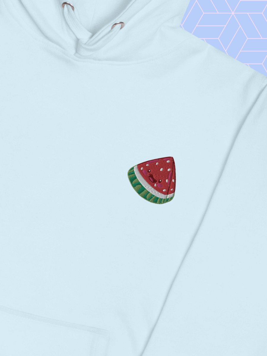 Smiling Watermelon embroidered Unisex Hoodie product image (3)