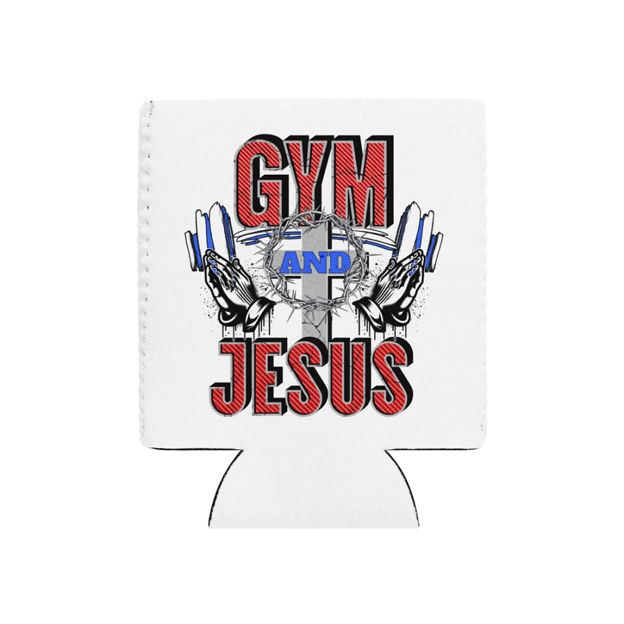 Gym And Jesus Weightlifting Can Cooler product image (1)