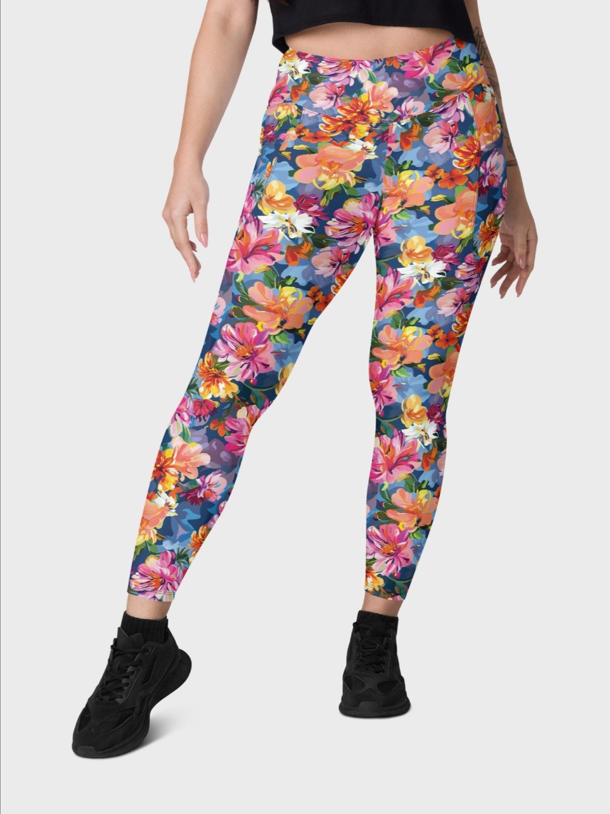 Leggings with Pockets "Bold Abstract Florals" product image (1)
