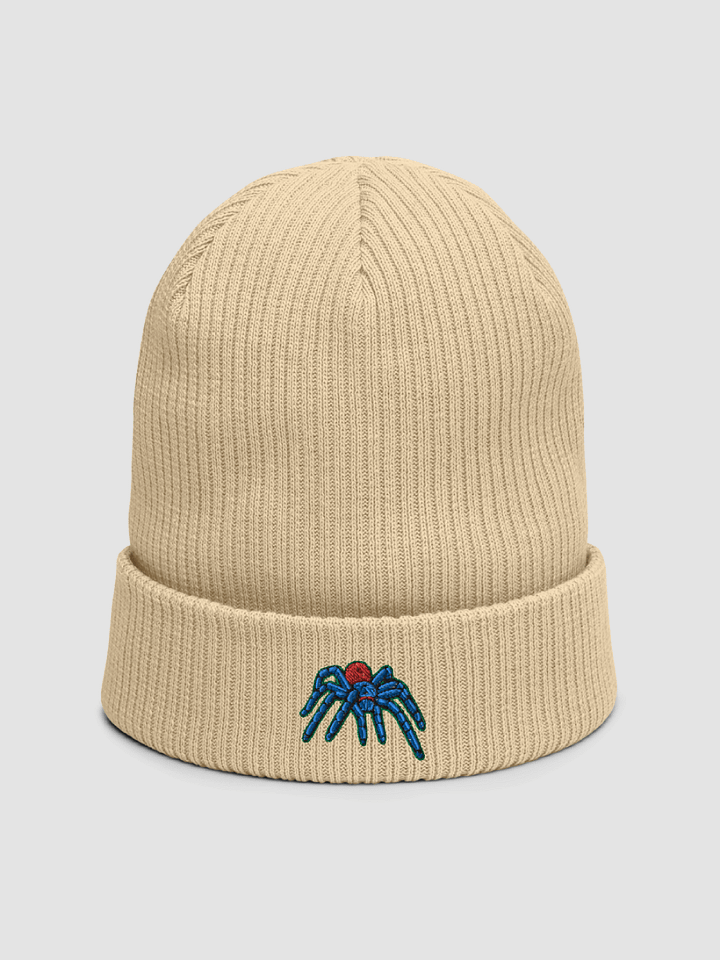 Green Bottle Blue Tarantula Organic Ribbed Beanie product image (1)
