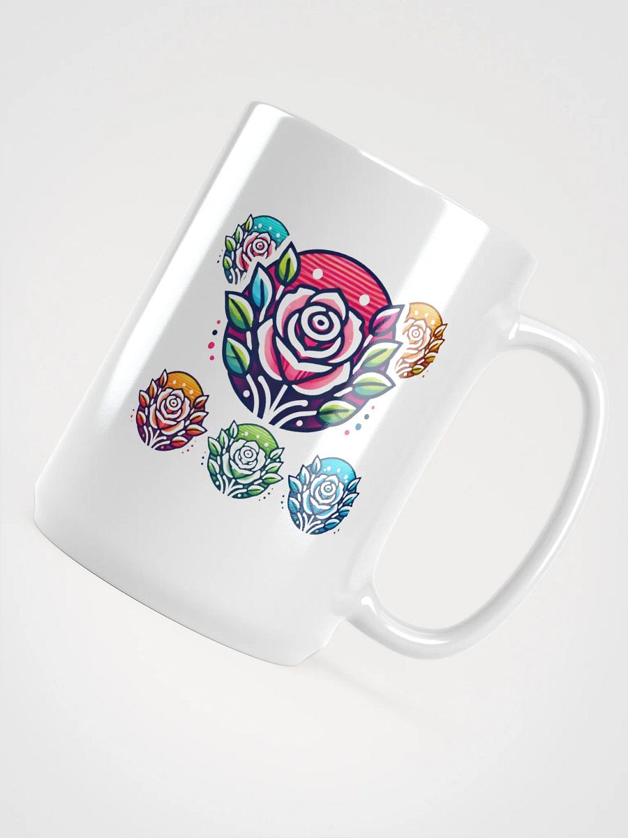 Floral Symphony White Glossy Mug product image (4)