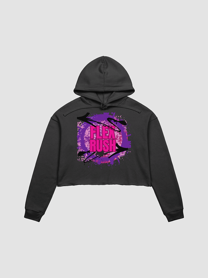 Flex Rush Pink Spray Paint Crop Hoodie product image (5)