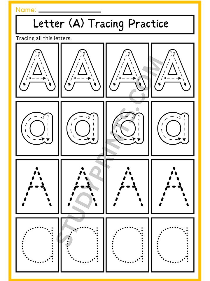 Kindergarten Letter Tracing Worksheets product image (2)