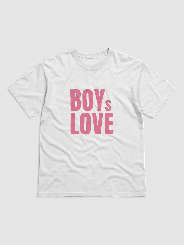 BOYs LOVE Bold Text Tee – Minimalist Pride for True Fans product image (1)