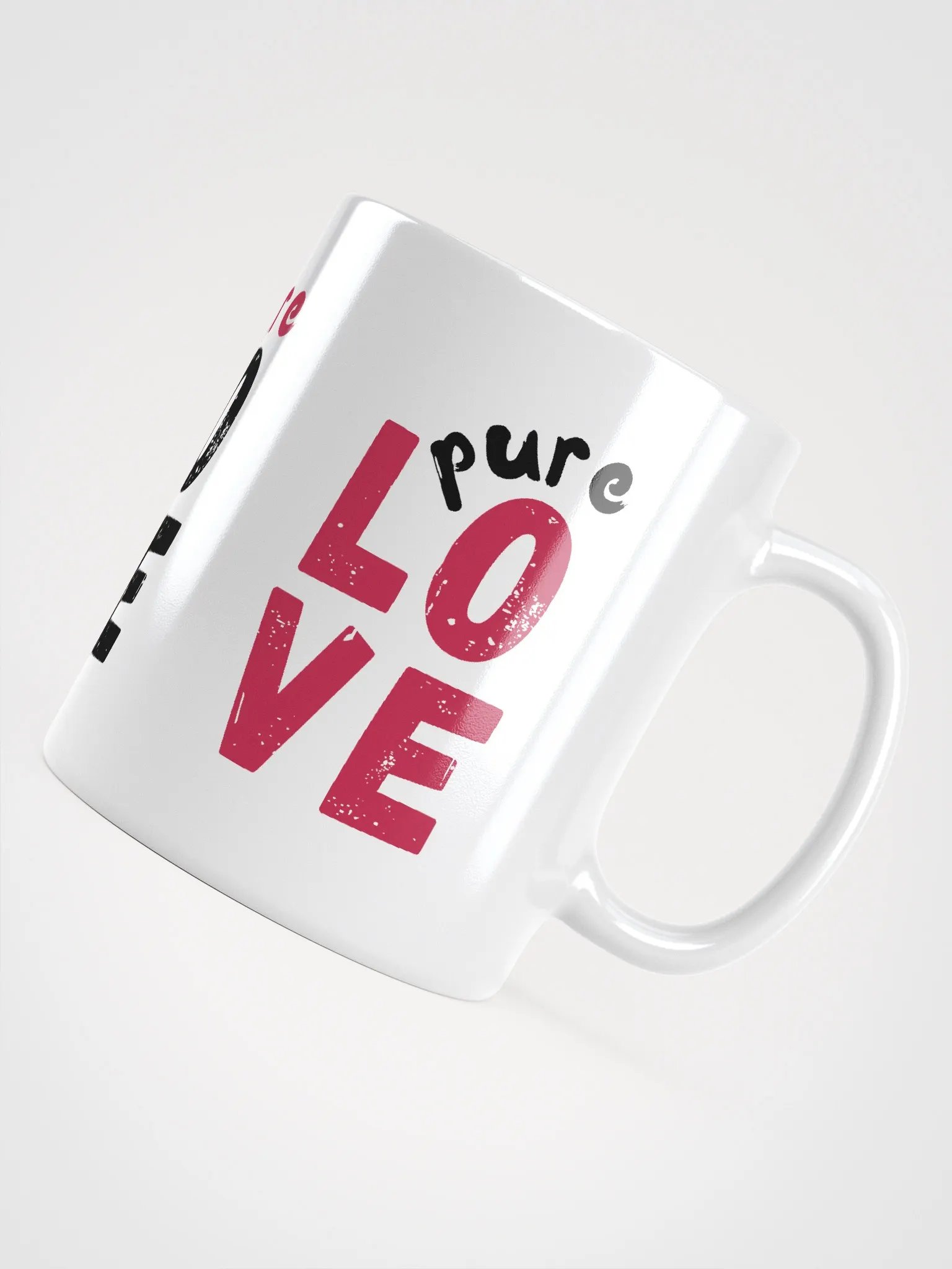 Pure LOVE dual Color Black-Magenta white Mug product image (4)