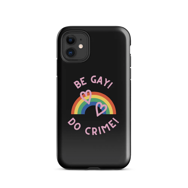 Rainbow Rebellion iPhone® Tough Case - Black product image (2)