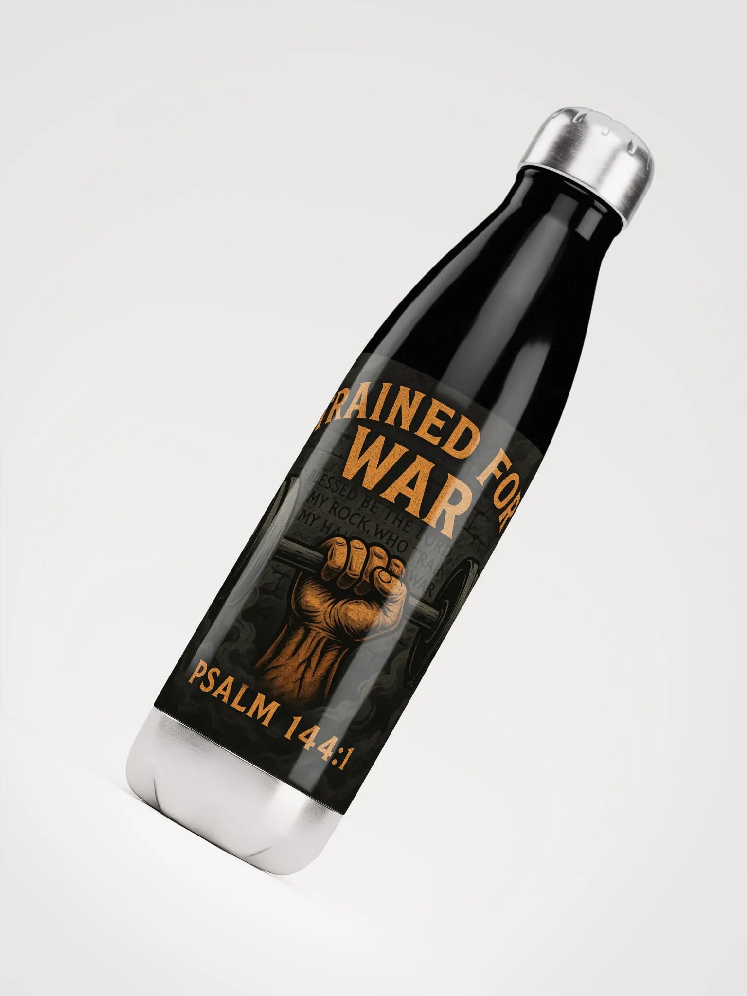 Trained for War water bottle product image (4)