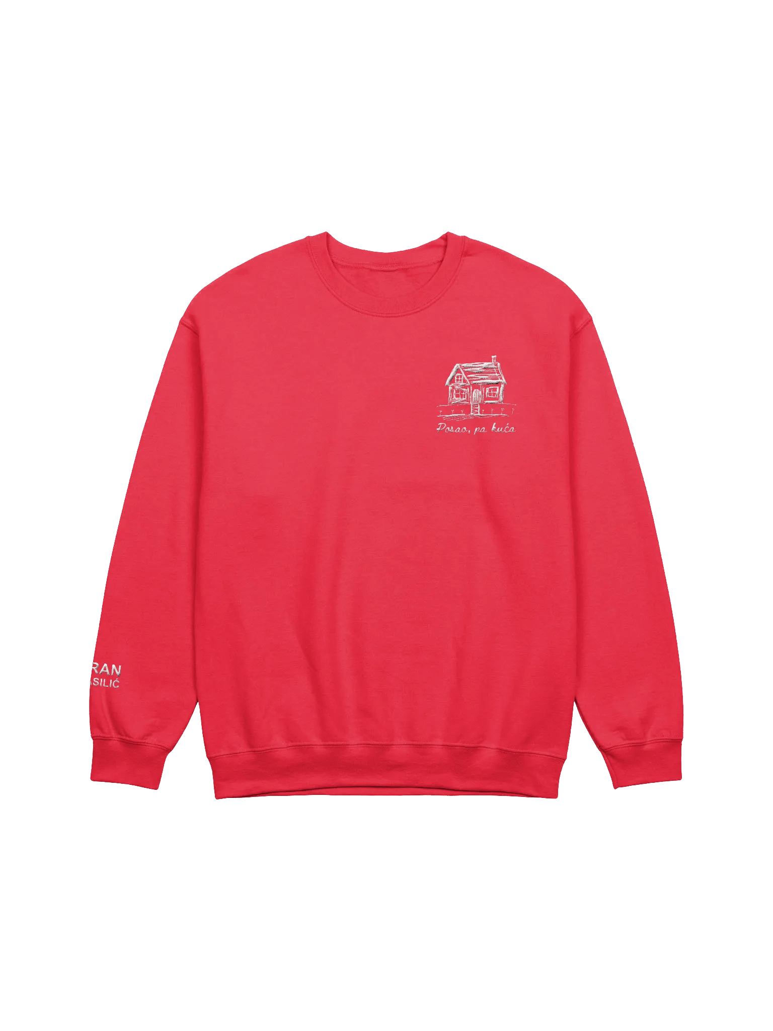 "Posao, pa kuća" Embroidered Crewneck product image (1)