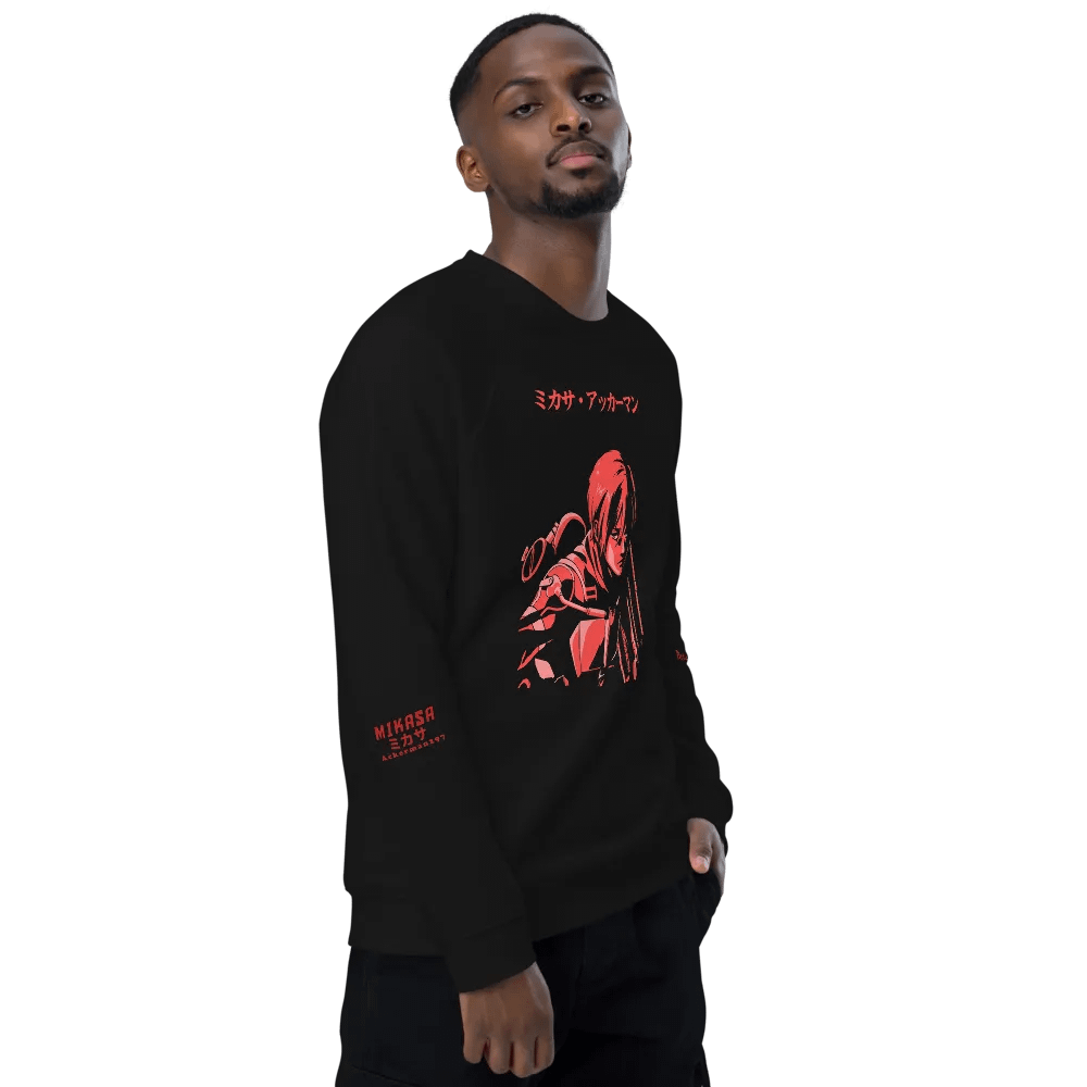 Mikasa Red Japanese Text Raglan Sweatshirt product image (10)