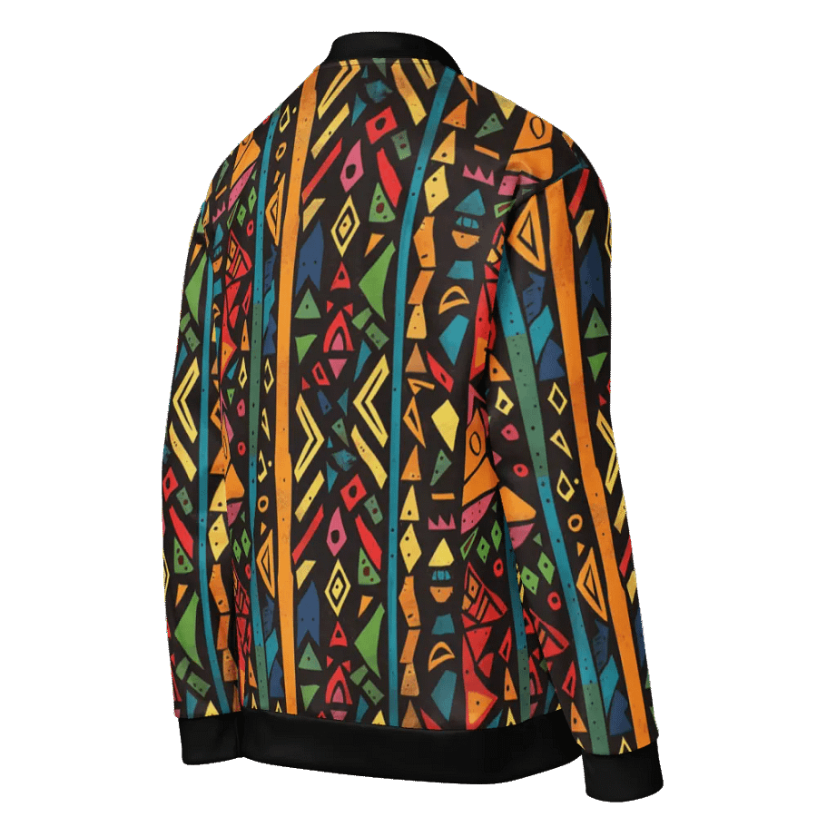 Vibrant African Tribal Patterns All-Over Print Bomber Jacket product image (8)