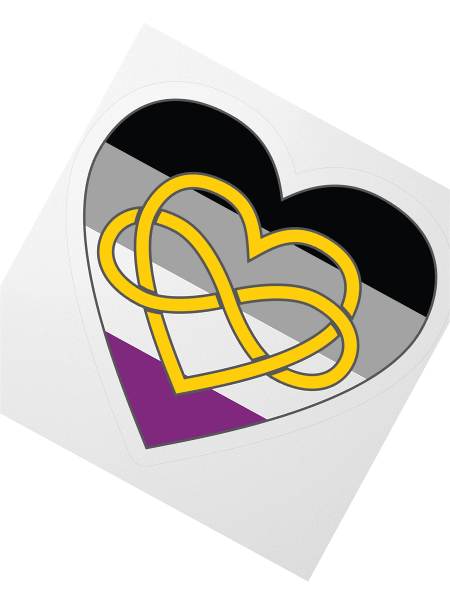 Asexual Pride Flag Polyamory Infinity Heart Sticker product image (4)