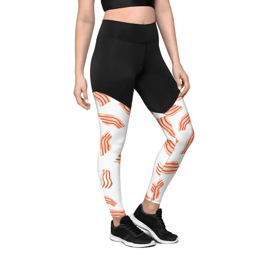 Sizzling Bacon Strip All-Over Leggings product image (9)