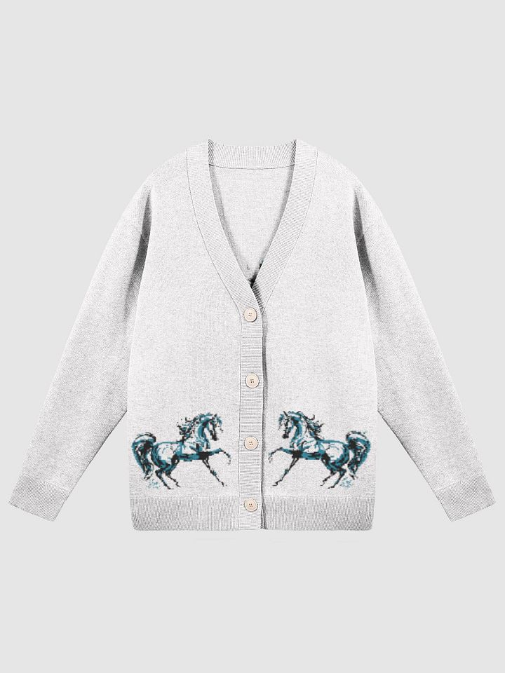 Dancing Horse Biege Knit Cardigan product image (1)