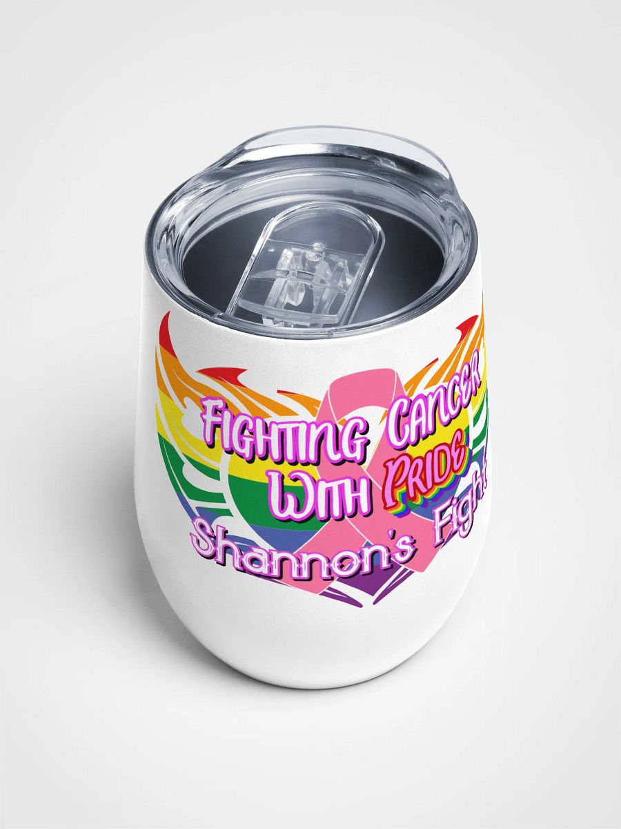 Fighting Cancer w/ Pride - Wine Tumbler product image (4)