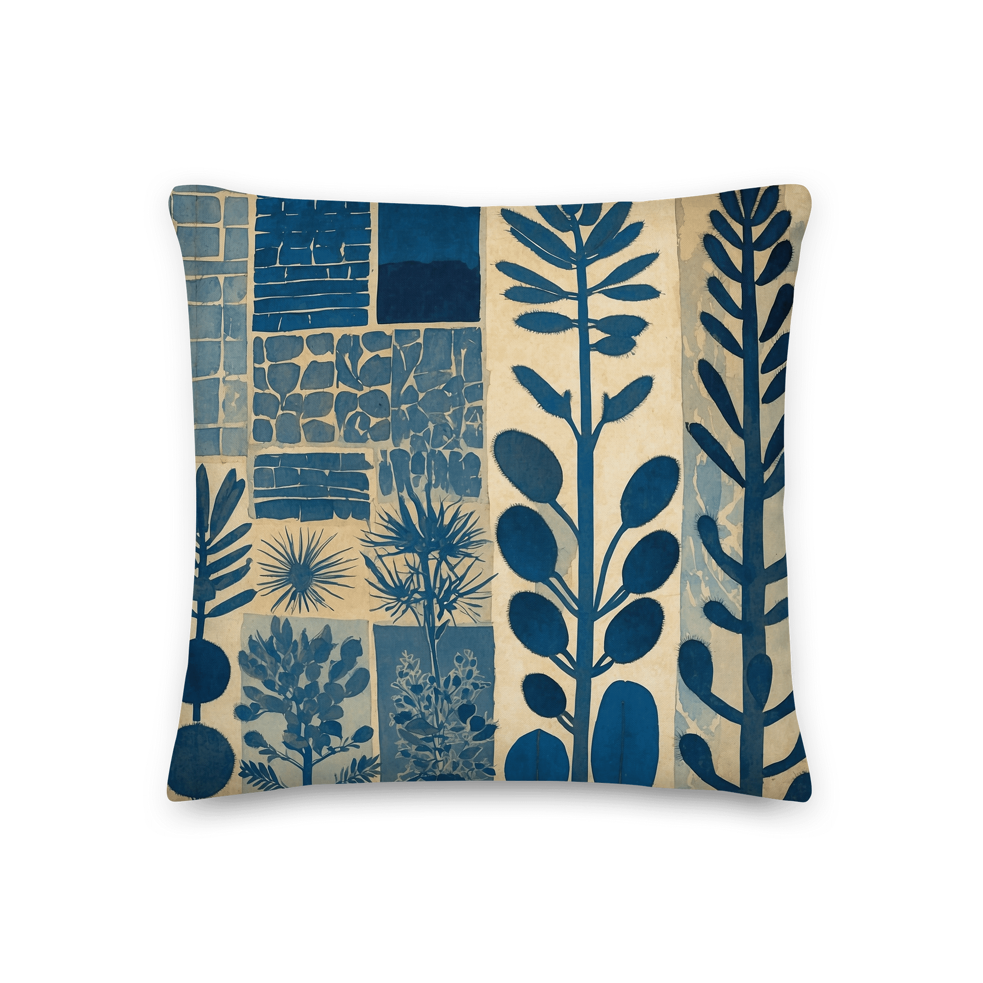 Blue Botanical Bliss Premium Pillow product image (3)