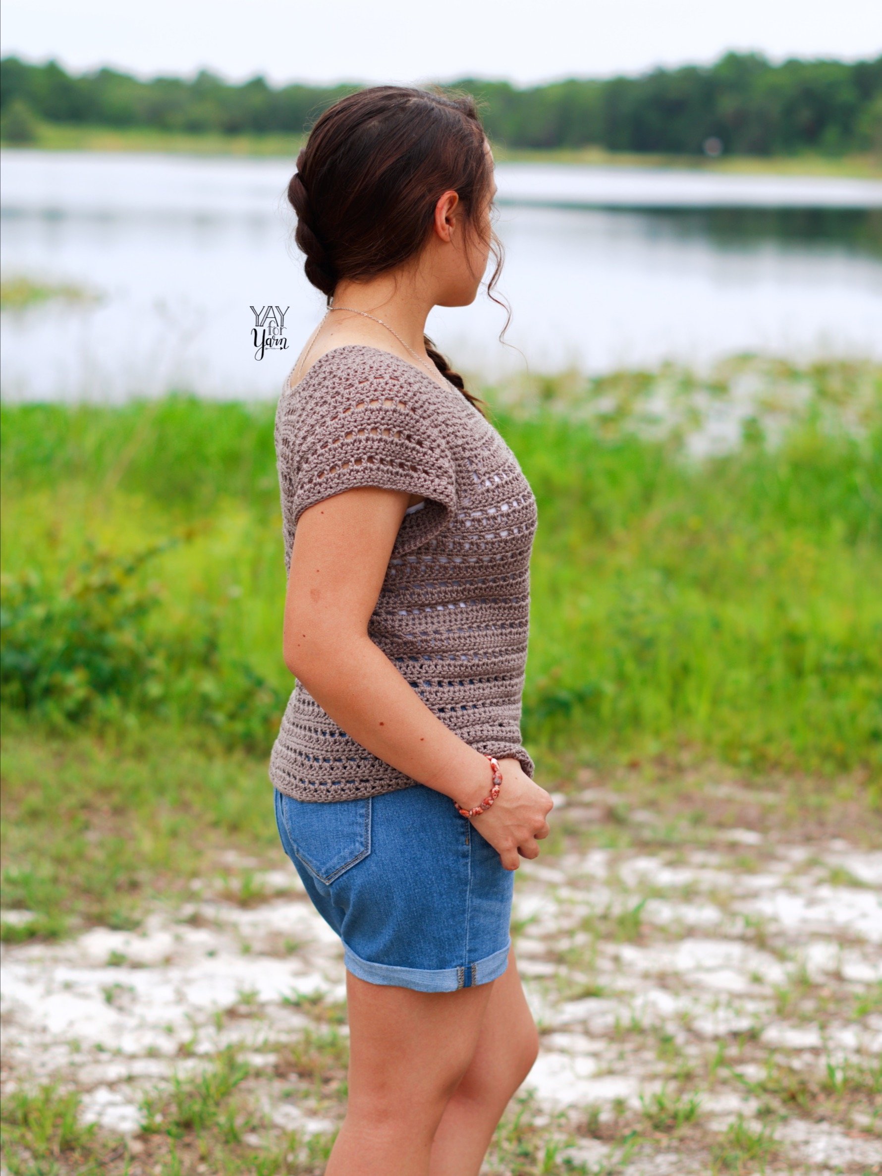 Driftwood Tee - PDF Crochet Top Pattern & Video Tutorial product image (6)