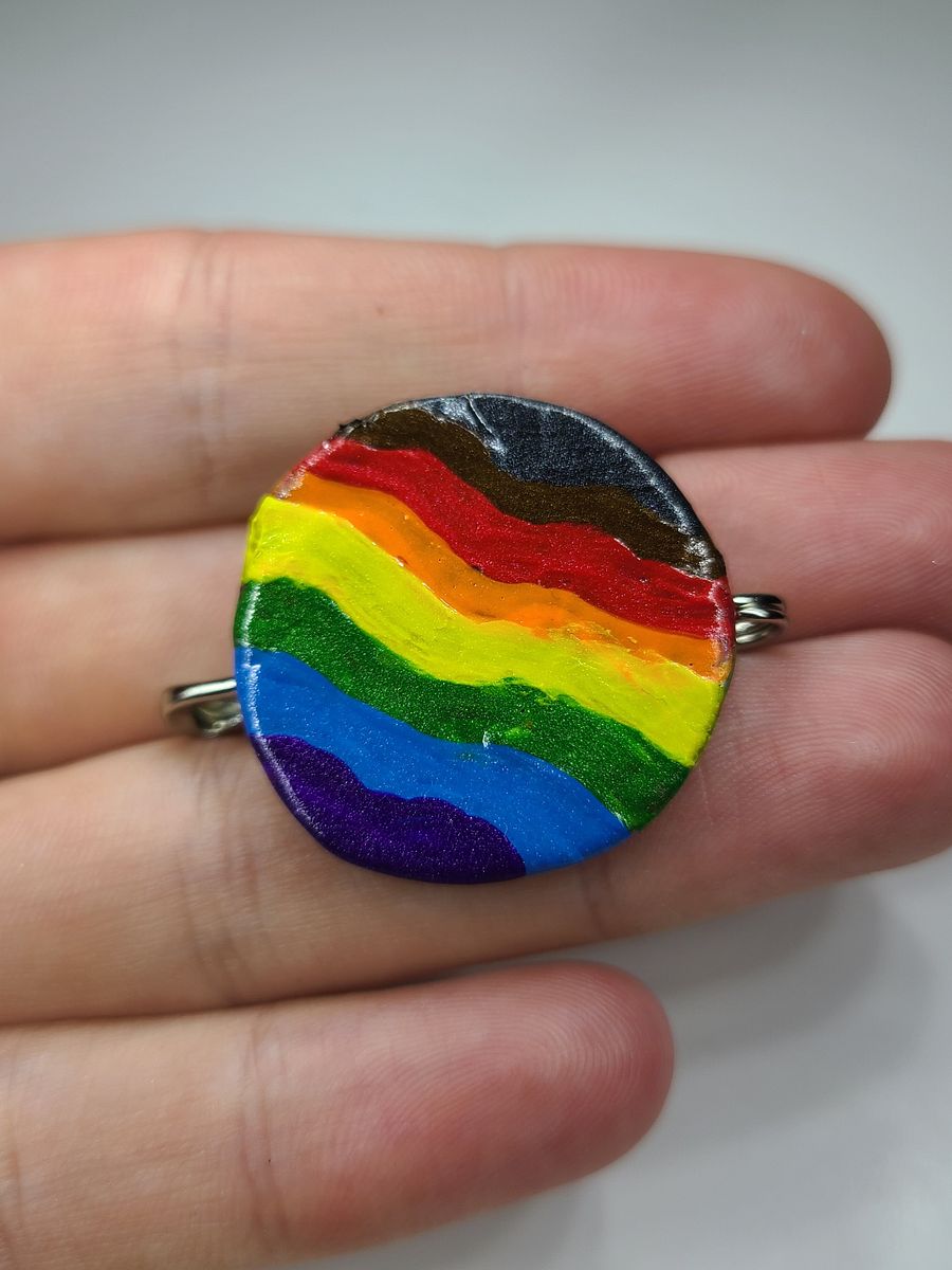 Pride bottle cap pin product image (2)
