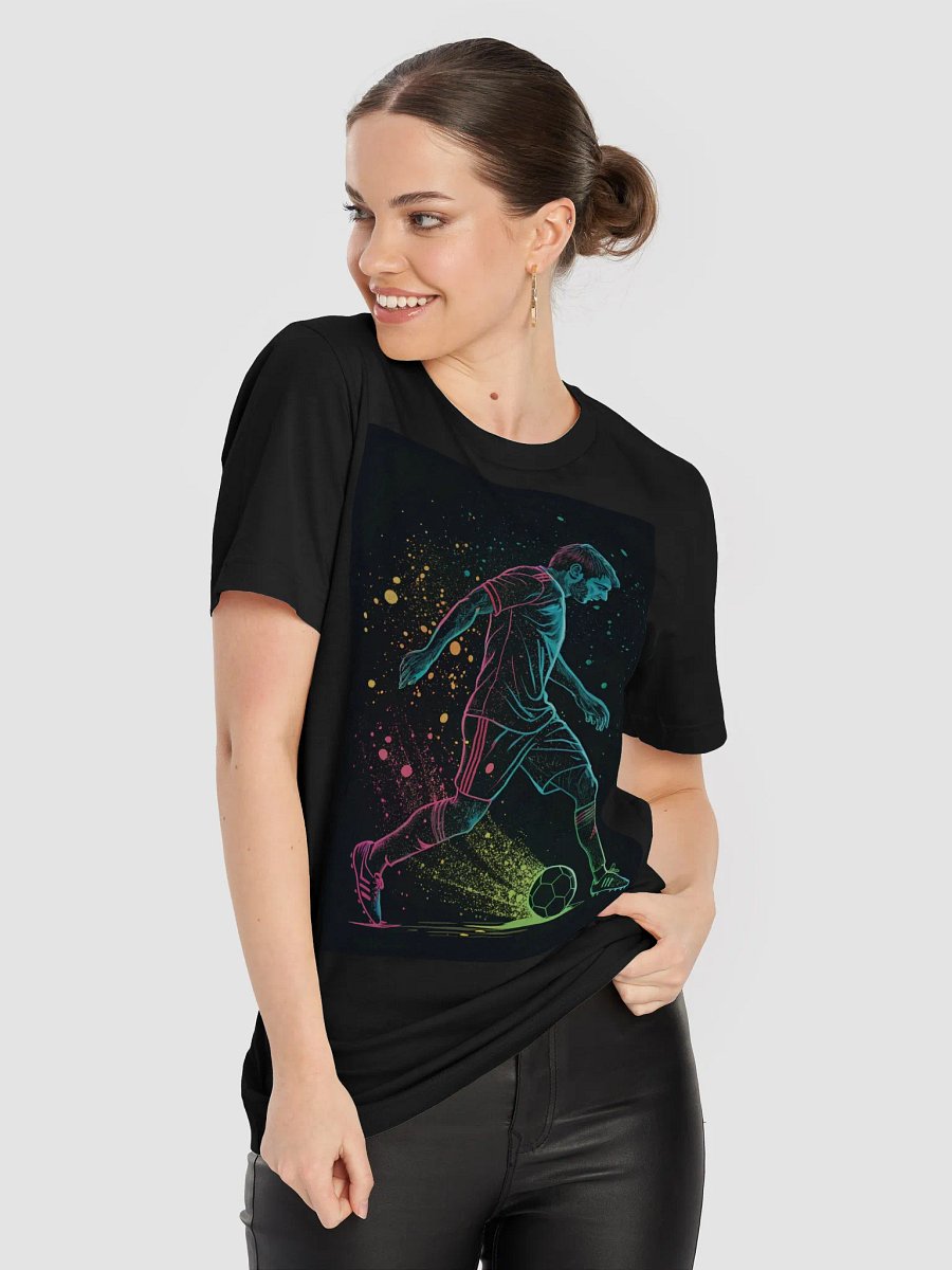 Neon Motion Soccer Player T-Shirt product image (82)
