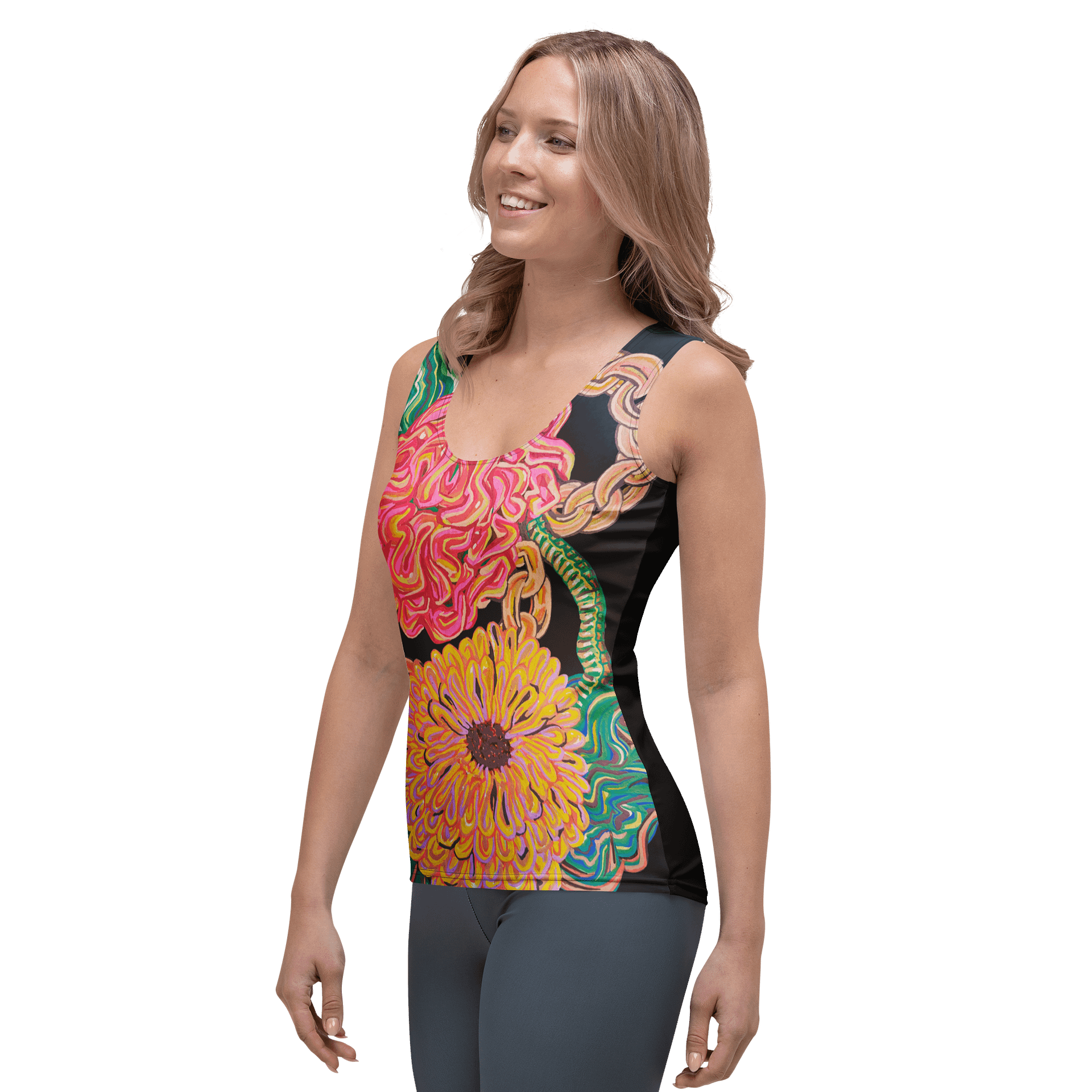 Flowers & Chains 1 Femme Tank product image (3)