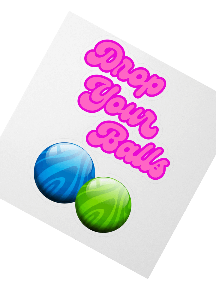 Retro "Drop Your Balls" Stickers product image (5)