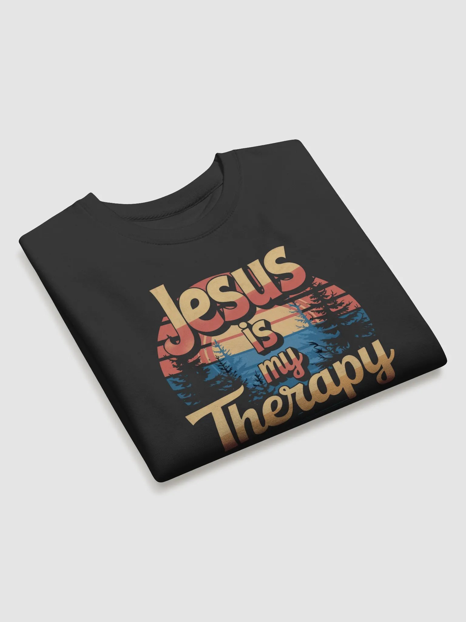 Jesus is my therapy Sunset Sweatshirt product image (3)
