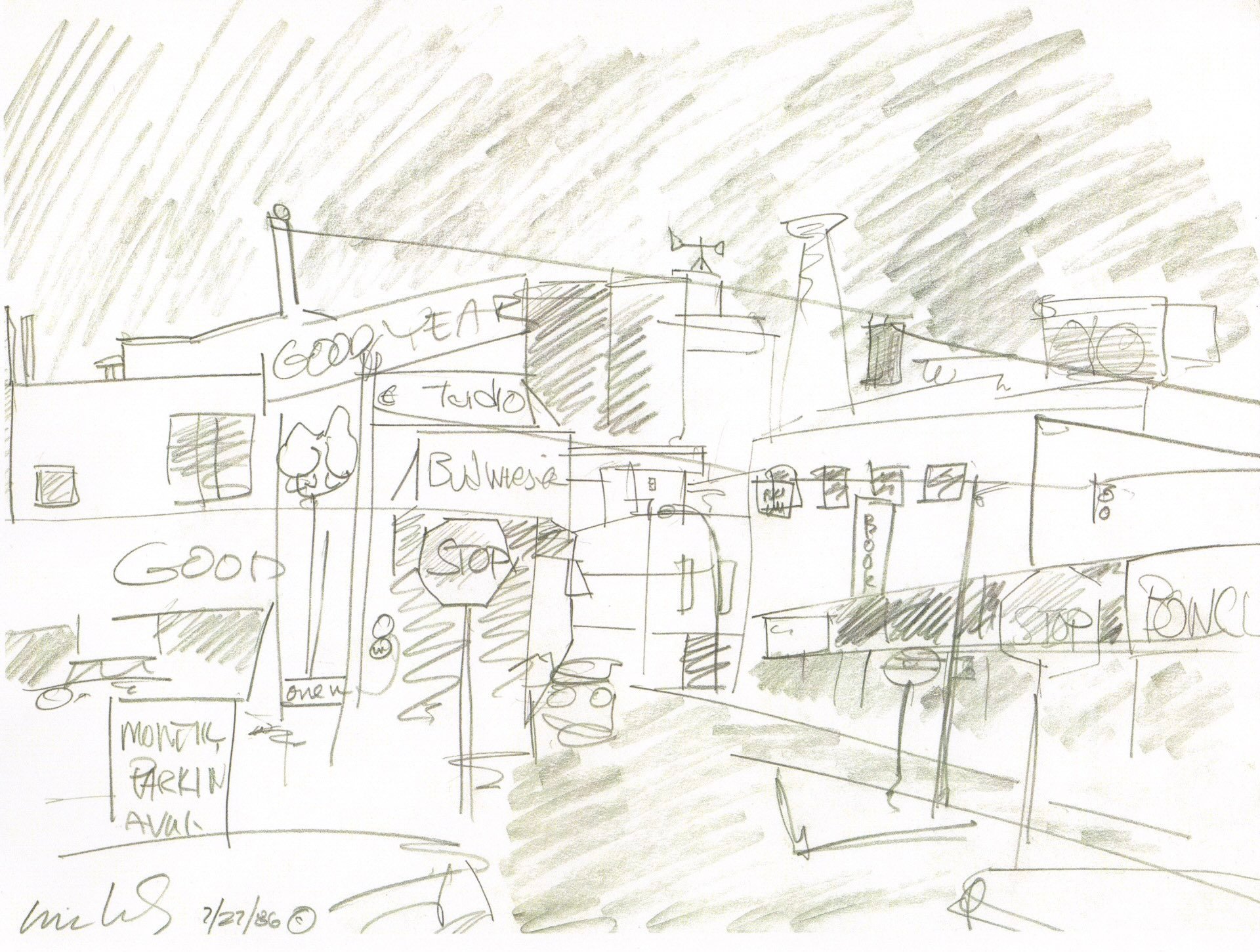 10th, Oak & Burnside (1986) on canvas (30" x 60") product image (5)