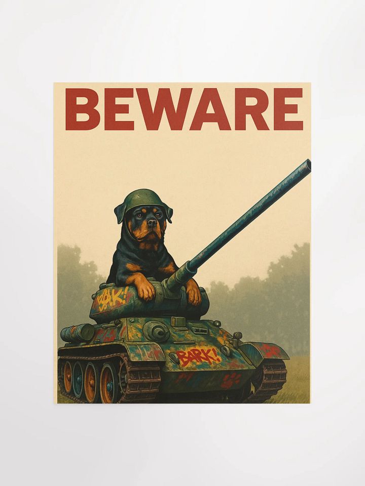 Beware Rottweiler In a Tank Poster product image (1)