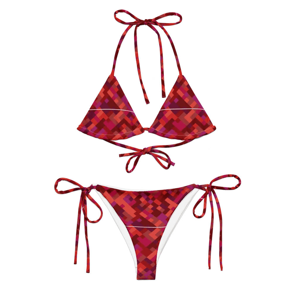 Colorful Mosaic Pattern Design String Bikini - v6 product image (1)
