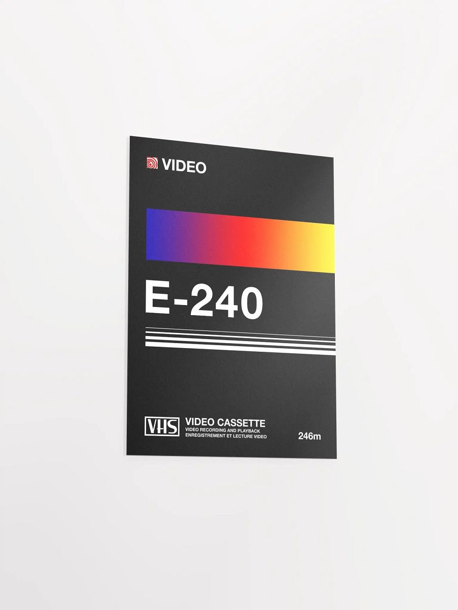 VHS cassette case E-240 [retrowave/vaporwave] — retrowave poster, aesthetic print, retrowave art, 80s wall decor product image (9)