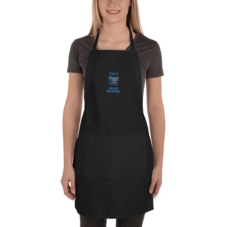Birthday Monster Embroidered Cooking Apron product image (3)