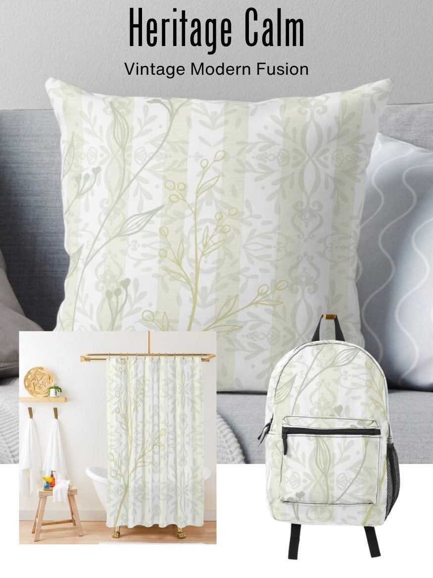 Heritage Calm Pillow - Sage Gold Wildflower product image (2)