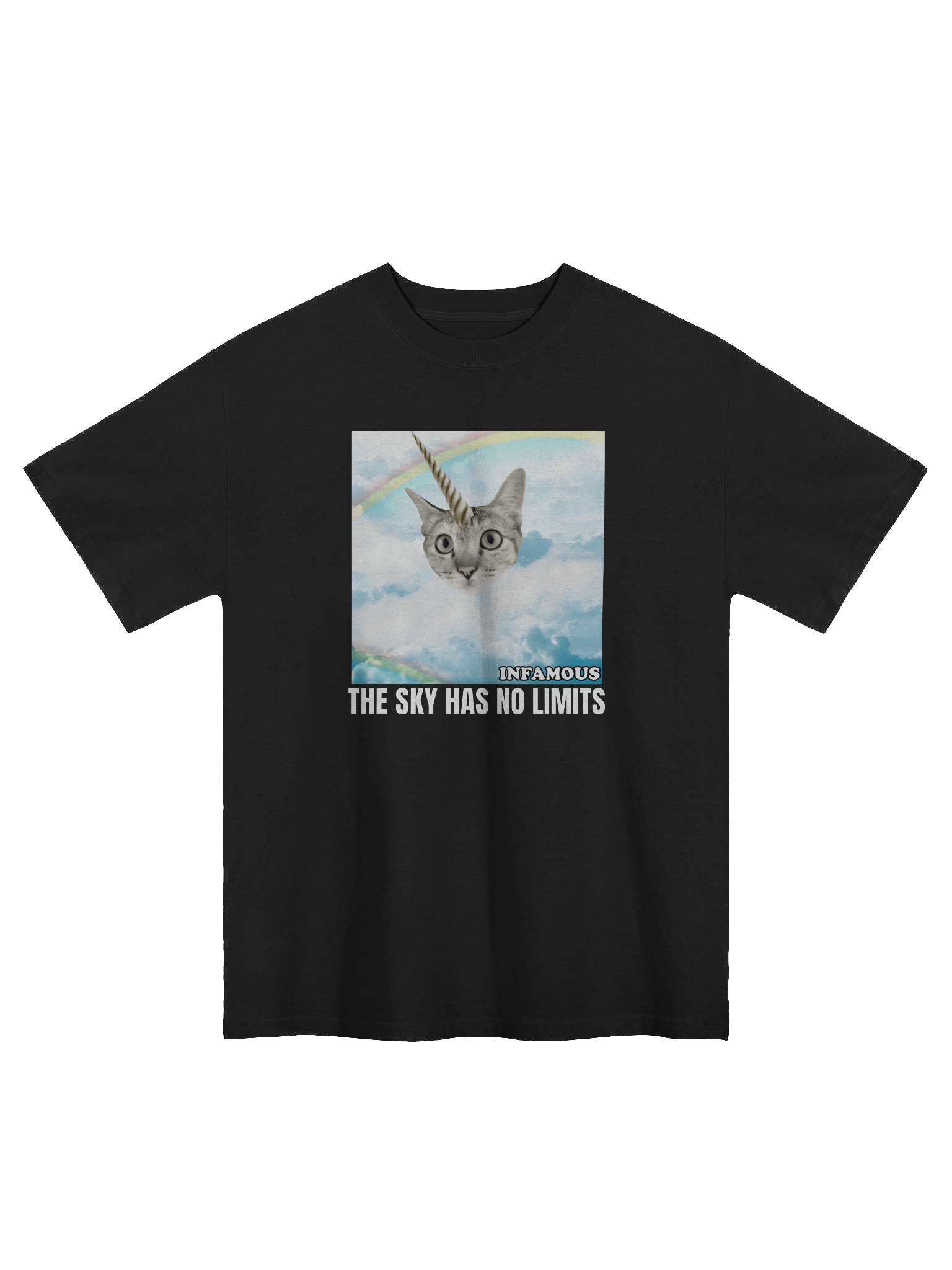 The Sky Has No Limits Oversized Tee - BLACK product image (1)
