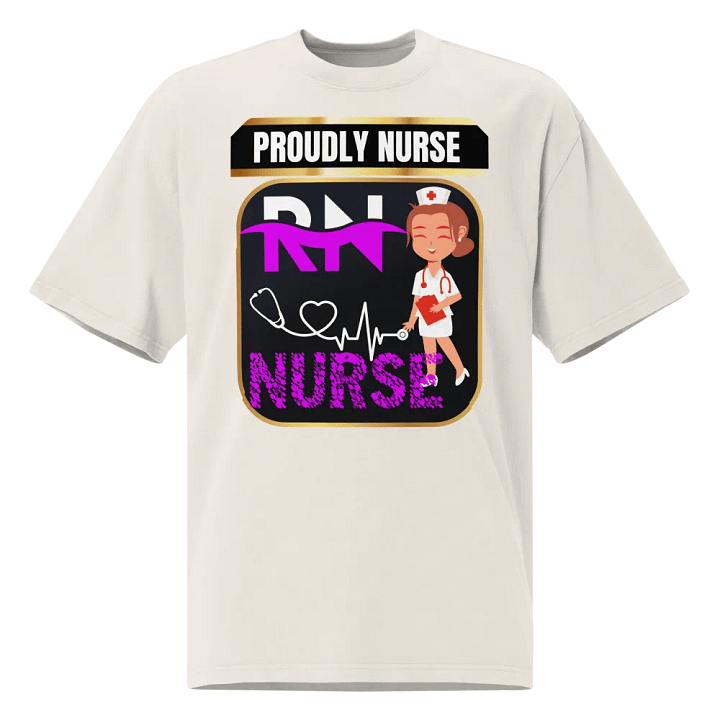 Proudly Nurse Oversized Faded T-Shirt product image (3)