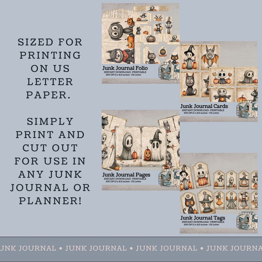 Spooky Halloween - Junk Journal Bundle V7 product image (4)