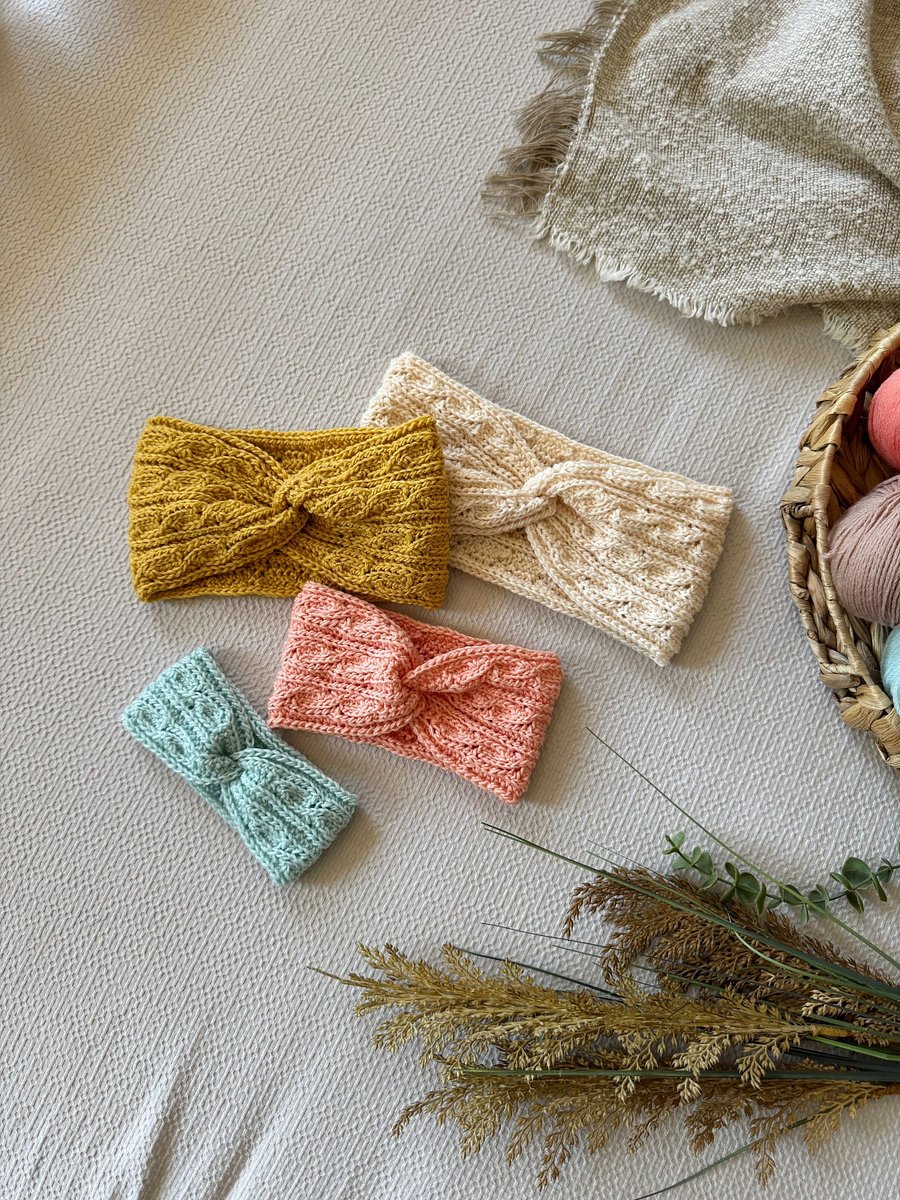 CROCHET PATTERN + VIDEO - The Deidra Headband, sizes newborn baby to adult product image (9)