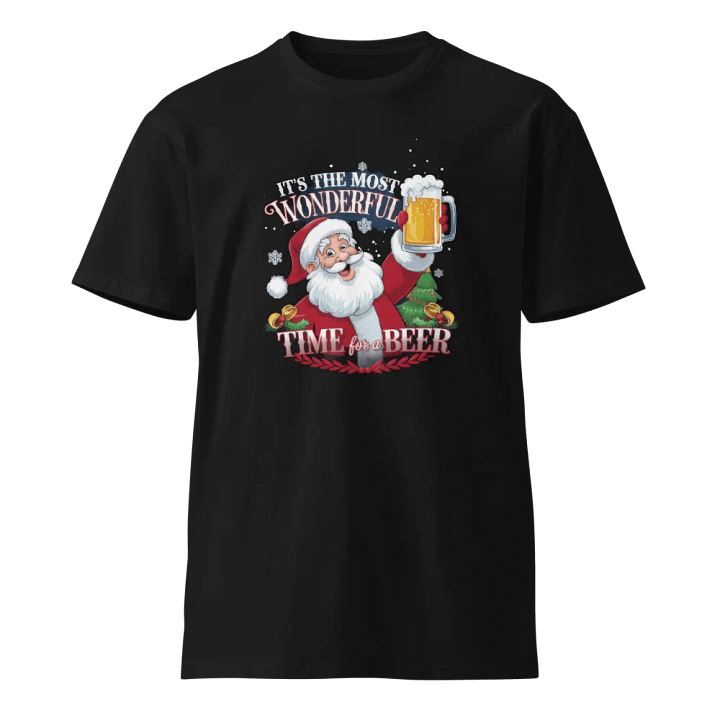 Santa’s Holiday Cheers AS Colour Unisex Premium T-Shirt product image (1)