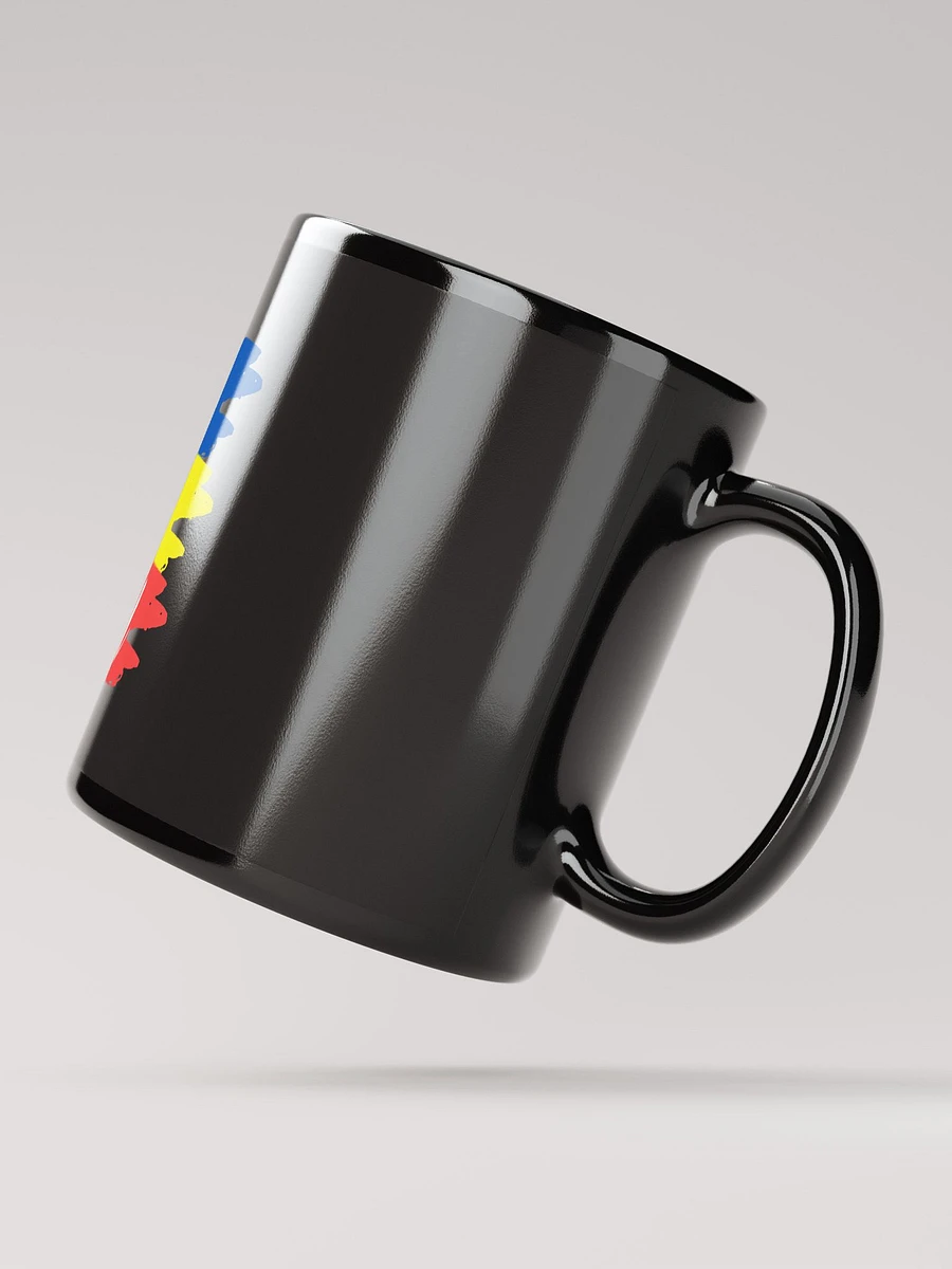 Never Be Defeated Motivational Black Glossy Mug product image (2)