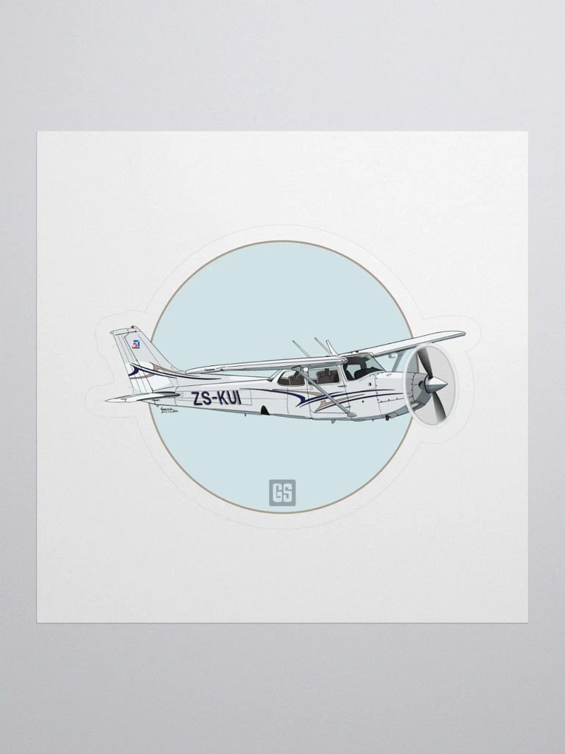 Cessna 172 RG Kiss Cut Sticker Aviation Art
