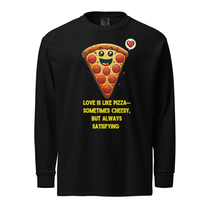 Cheesy Love Pizza Long Sleeve Shirt product image (1)