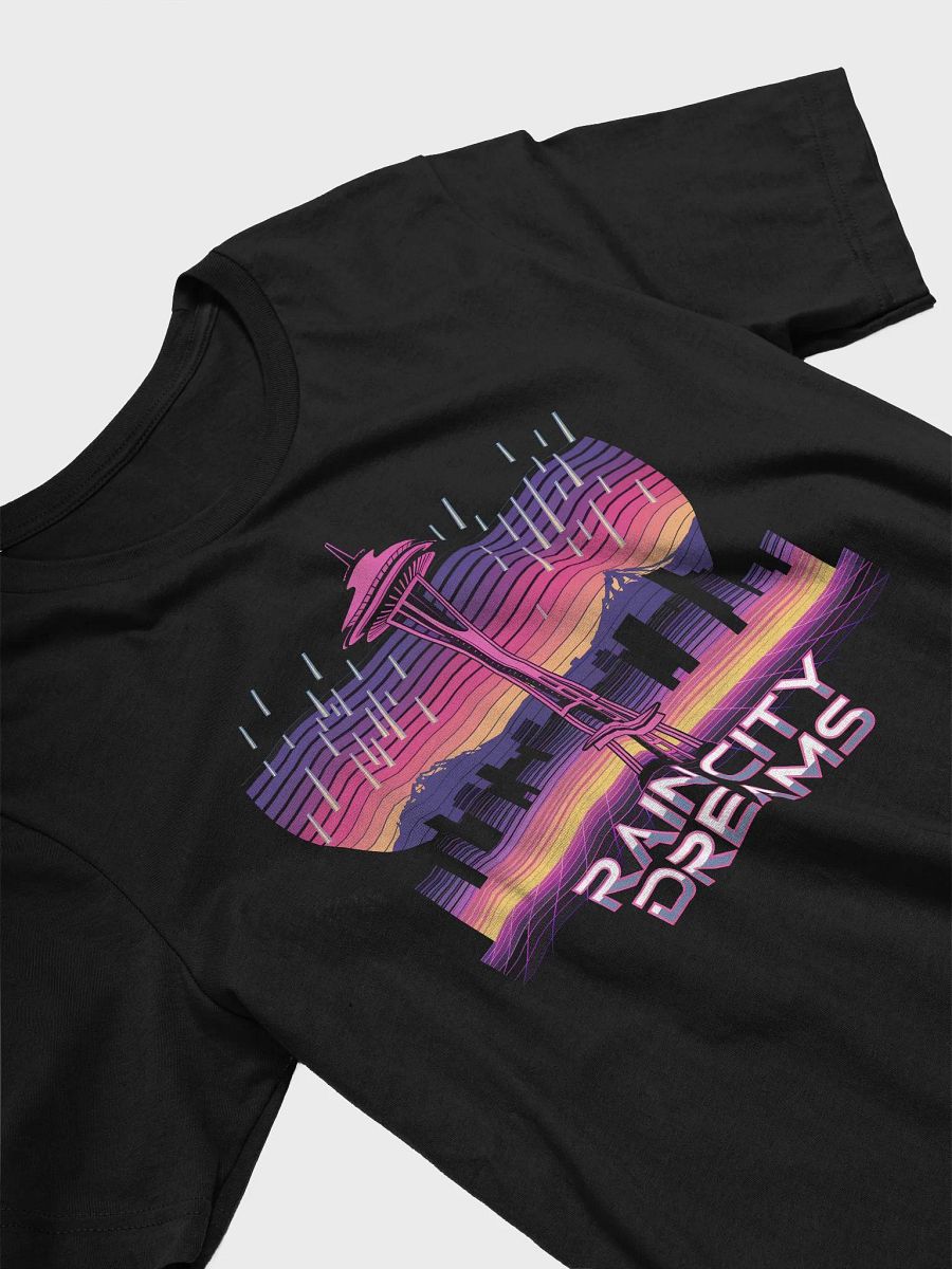 Rain City Dreams – Neon Seattle Vaporwave Tee product image (3)