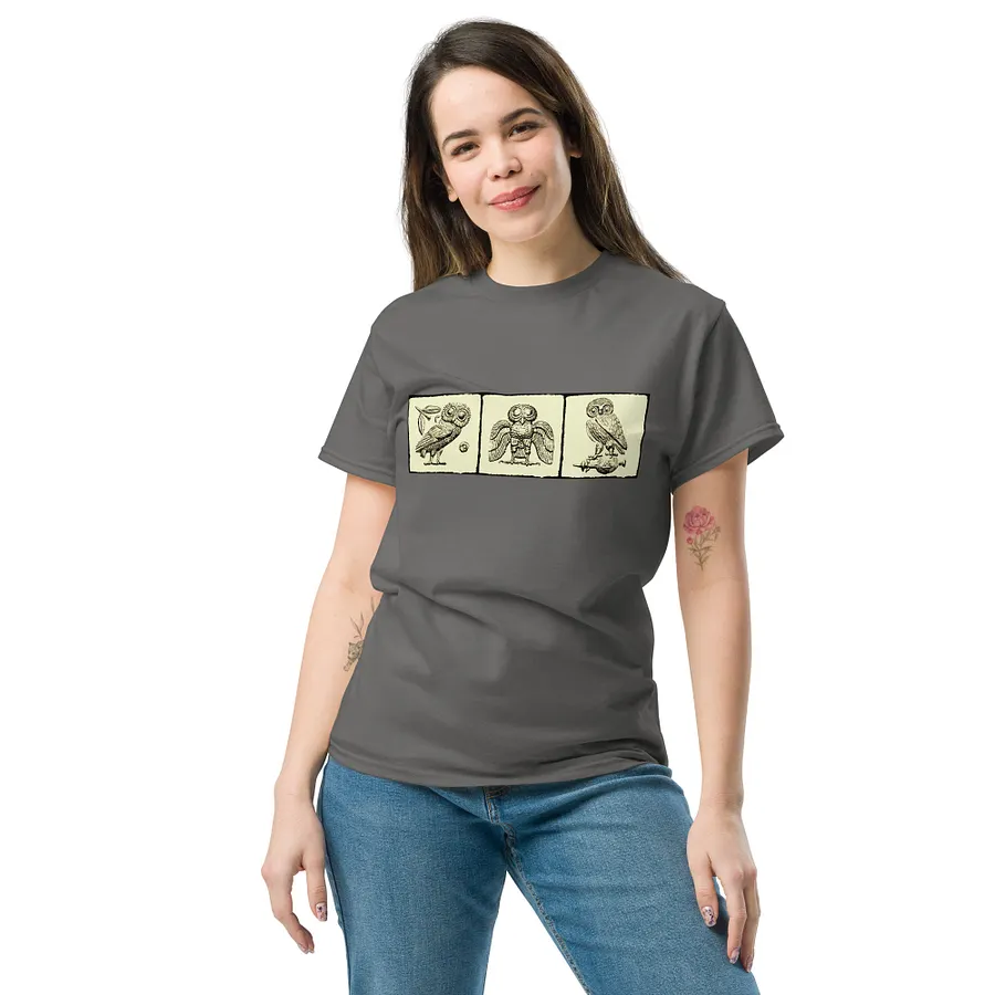 Athenian Owl Authentic Greek Tetradrachm Art 3rd Century BC, T-Shirt product image (3)