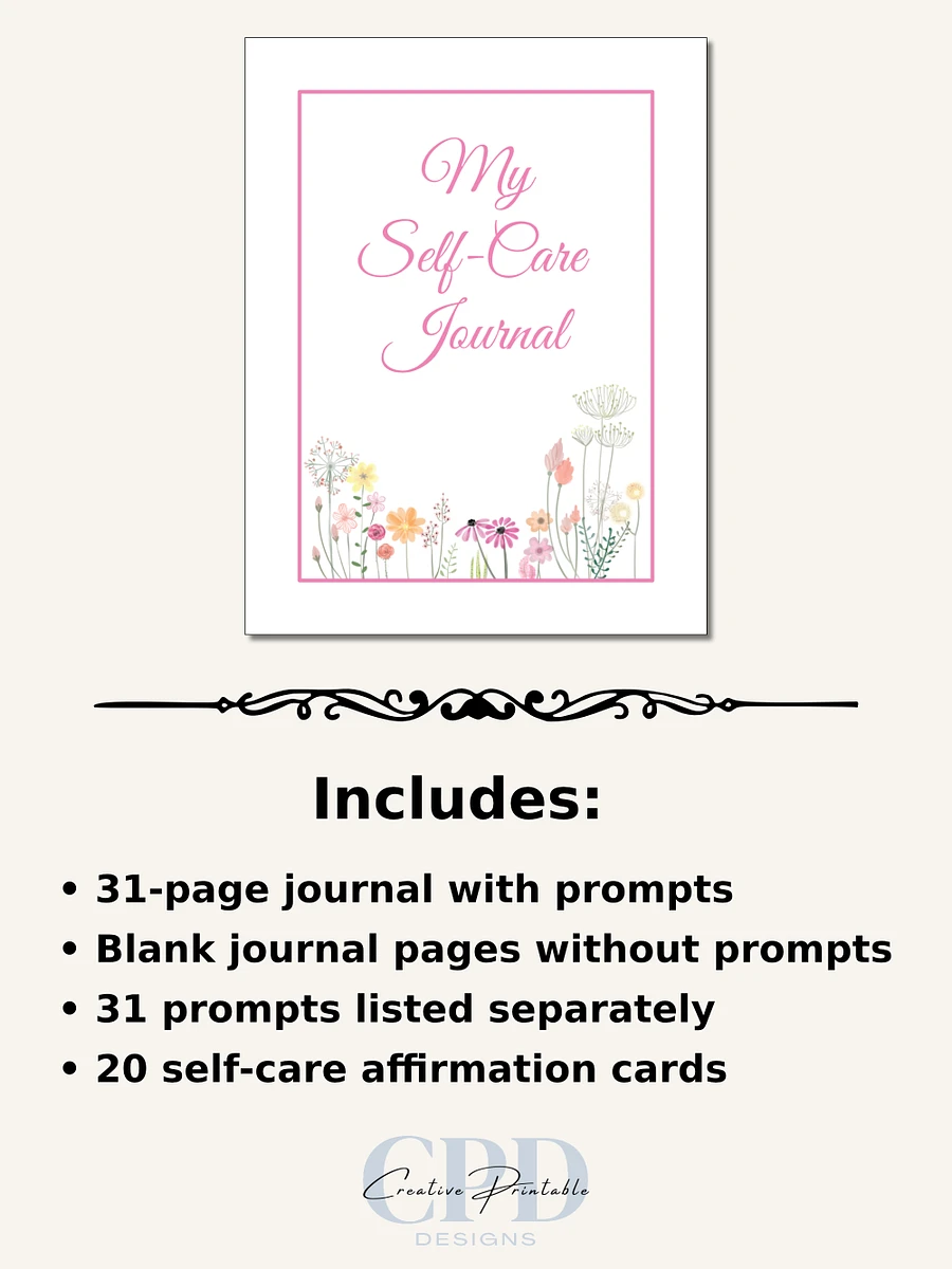 Printable Self Care Journal & Affirmation Pack product image (2)