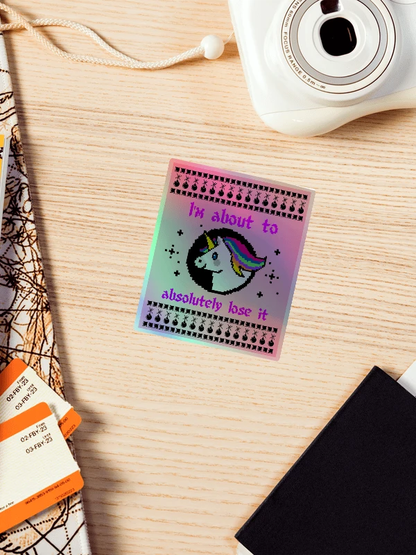 Losing It holographic sticker product image (1)