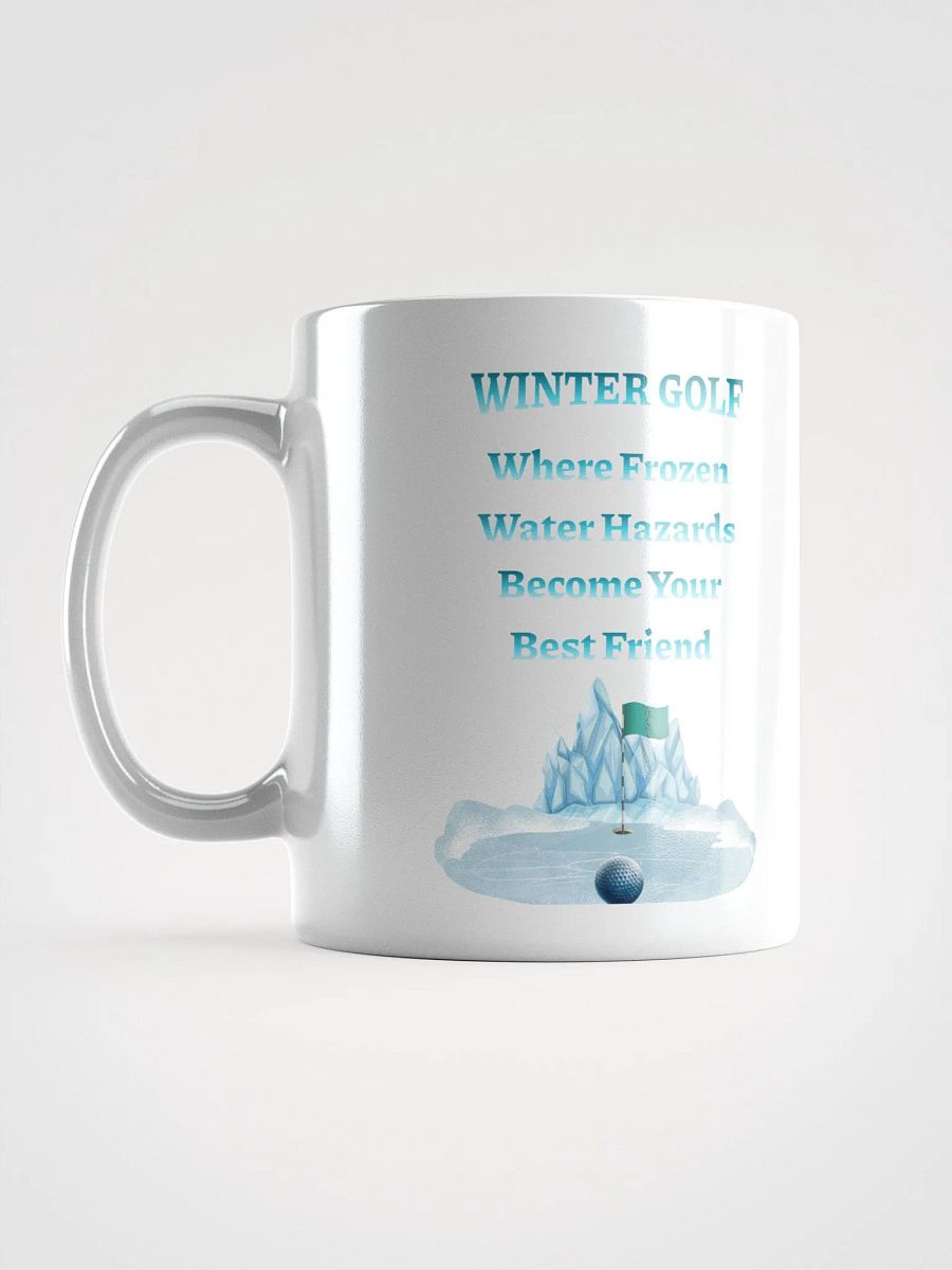 Winter Golf Funny Golfing Scene White Mug product image (9)