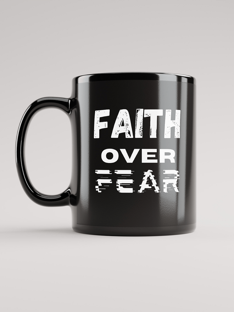 Faith Over Fear Black Glossy Mug product image (11)