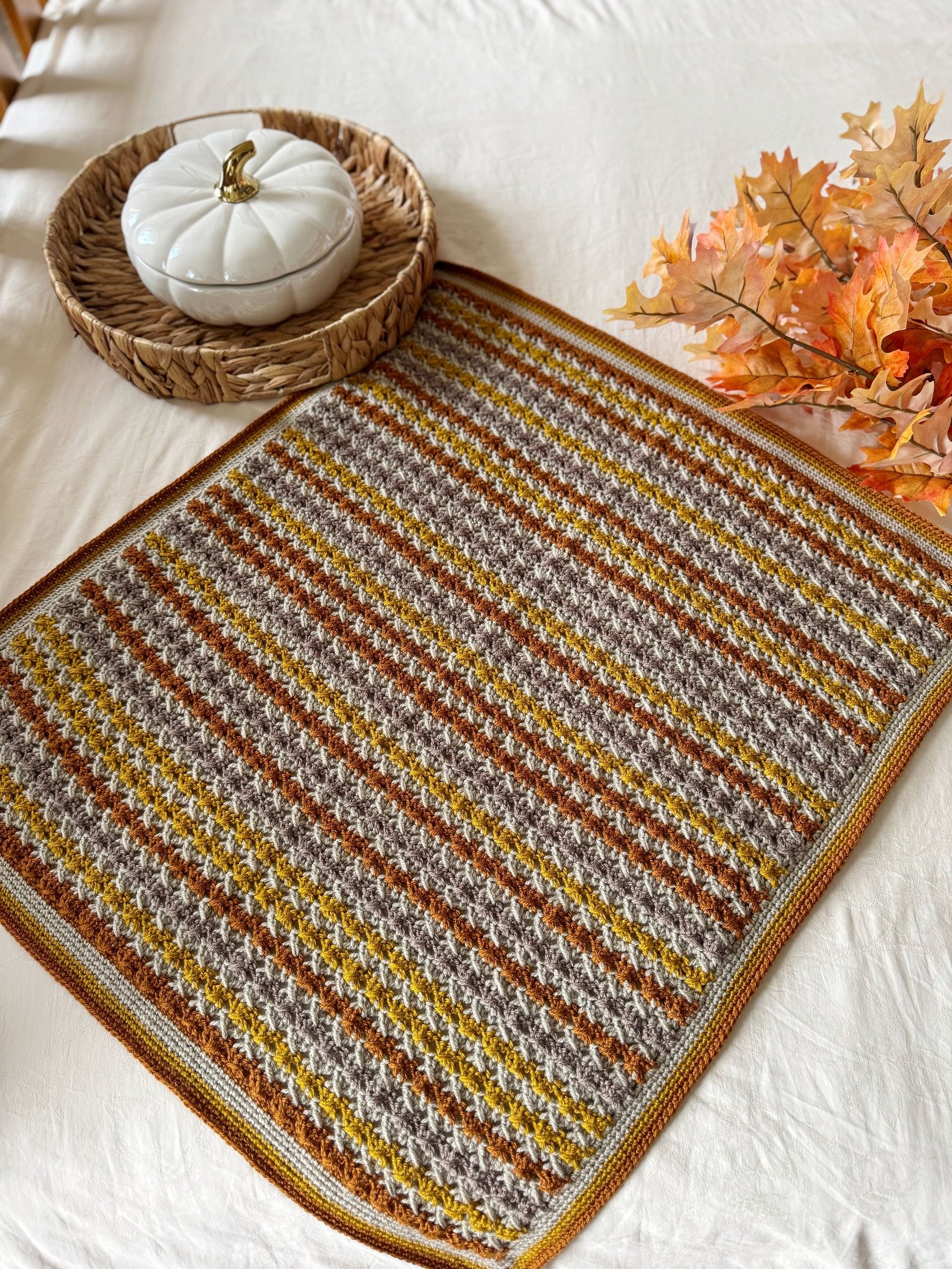 CROCHET PATTERN + VIDEO - Lapsang Beginner-Friendly Textured Blanket | PDF Download with 15 Sizes | Stash-Busting Crochet Throw Pattern product image (4)