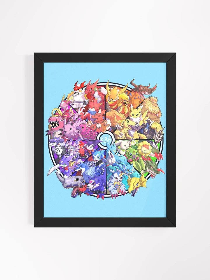 Framed Digimon Colour Wheel Poster product image (1)