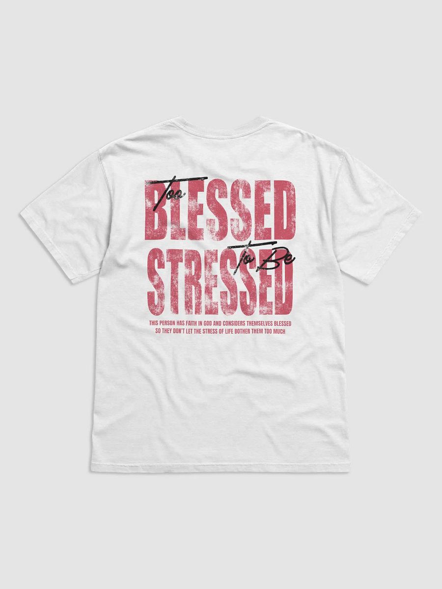 Athletic Dept | Too Blessed To Be Stressed | T-Shirt (White) product image (1)