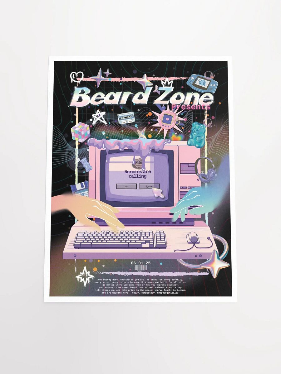 Beard Zone 90s Pride Collector’s Print product image (4)